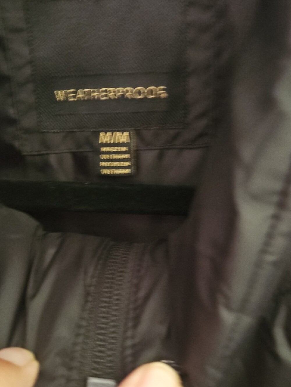 Weatherproof Black Quilted Long Puffer Vest with Stand Collar - Picture 3 of 7